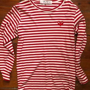 PLAY Comme des Garçons long sleeve stripe tee